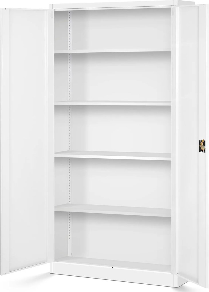 Szafa biurowa na akta wysoka Jan H 90x40x195 cm biała