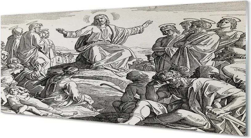 Szklany Panel Biblijne Nauczanie Jezusa