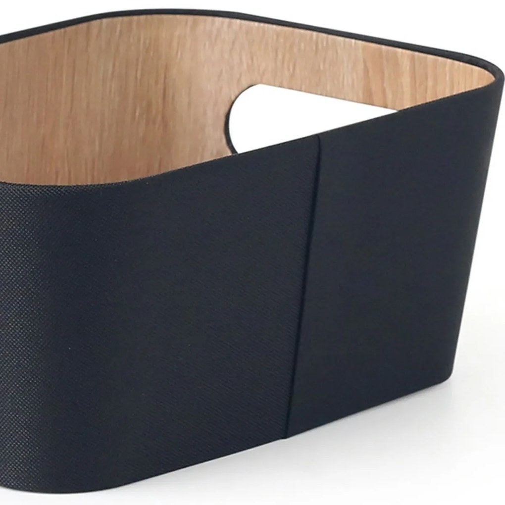 Kitchisimo Zestaw 2 koszyków do przechowywania 26 × 18 × 11 cm, czarny, S