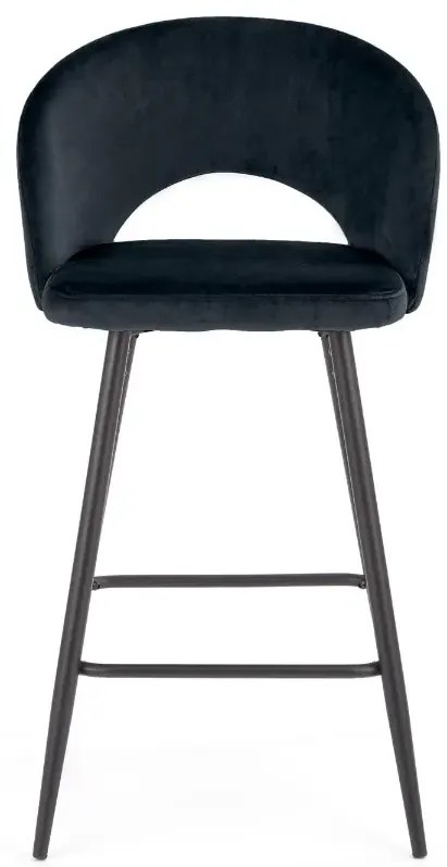 Hoker barowy H96 VELVET czarny HALMAR