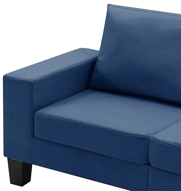 Trzyosobowa niebieska sofa z podłokietnikami - Lurra 3Q