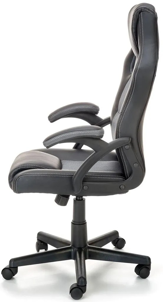 Fotel obrotowy gamingowy czarny + popiel M1-N65