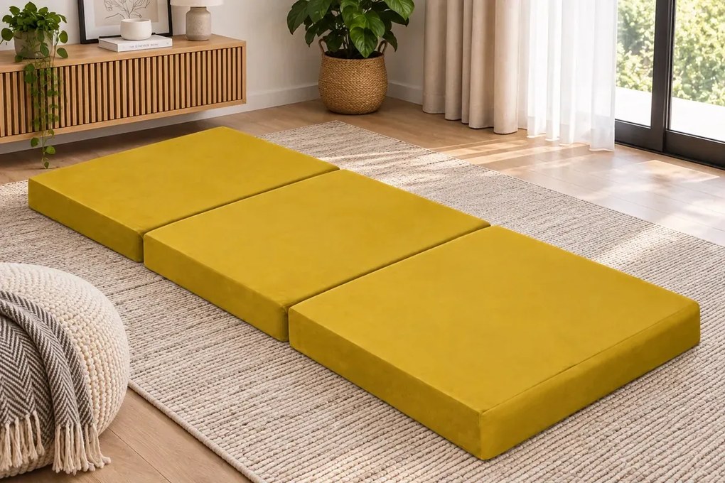 Materac 180/60 + Torba składany turystyczny tkanina Welur : Kolor tkaniny - VELVET - MG15, Rozmiar - 180/60/15, Typ tkaniny - Velvet