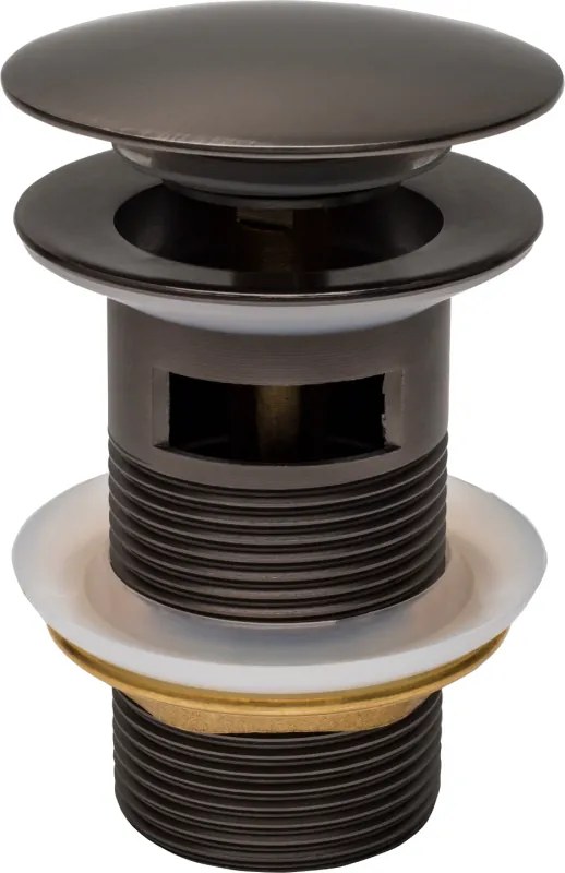 Mexen korek klik-klak okrągły z przelewem, grafit - 79920-66