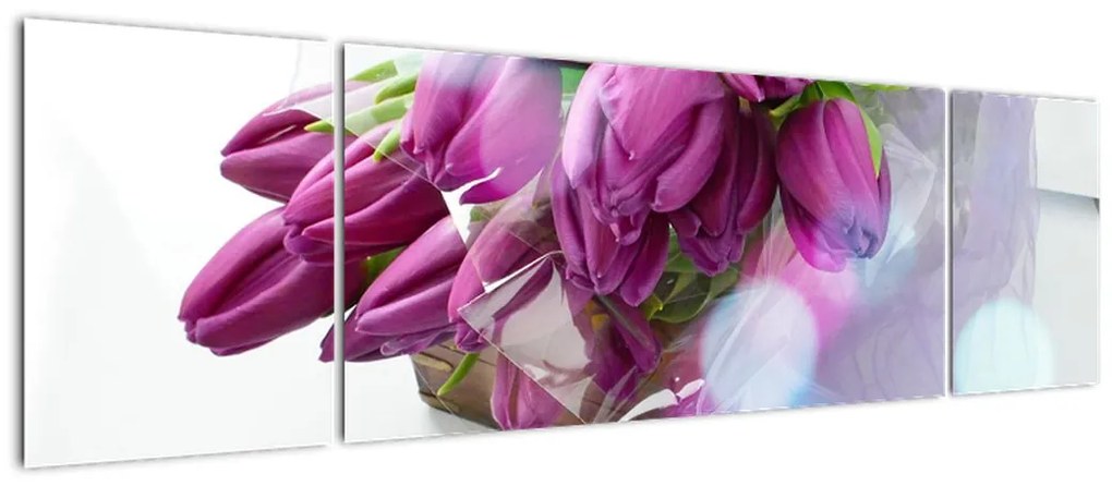 Obraz - bukiet tulipanów (170x50 cm)