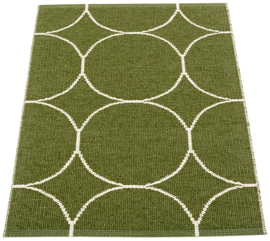 Ciemnozielony dywan odpowiedni na zewnątrz 70x100 cm Boo Dark Olive – Pappelina