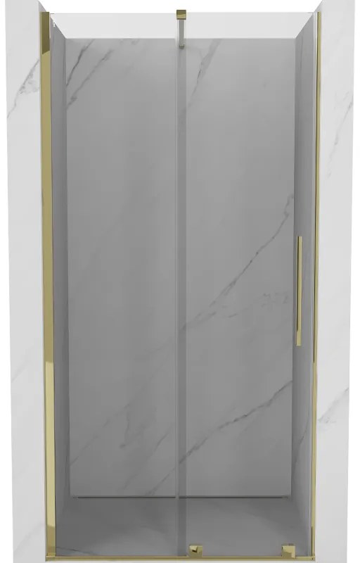 Mexen Velar drzwi prysznicowe rozsuwane 120 cm, transparent, złote - 871-120-000-01-50