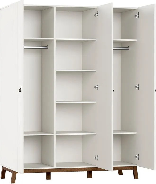 Beżowa szafa dziecięca 149x196x58 cm Sezane – Vipack