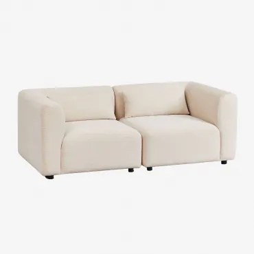 Modułowa Sofa 2-częściowa Fogler Sztruksu Beżowy Len - Sklum