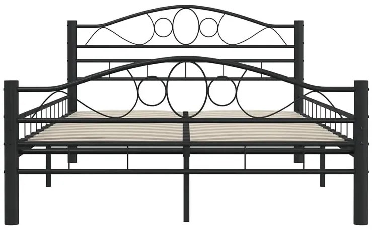 Czarne Metalowe Łóżko 140X200 Cm P1-D00