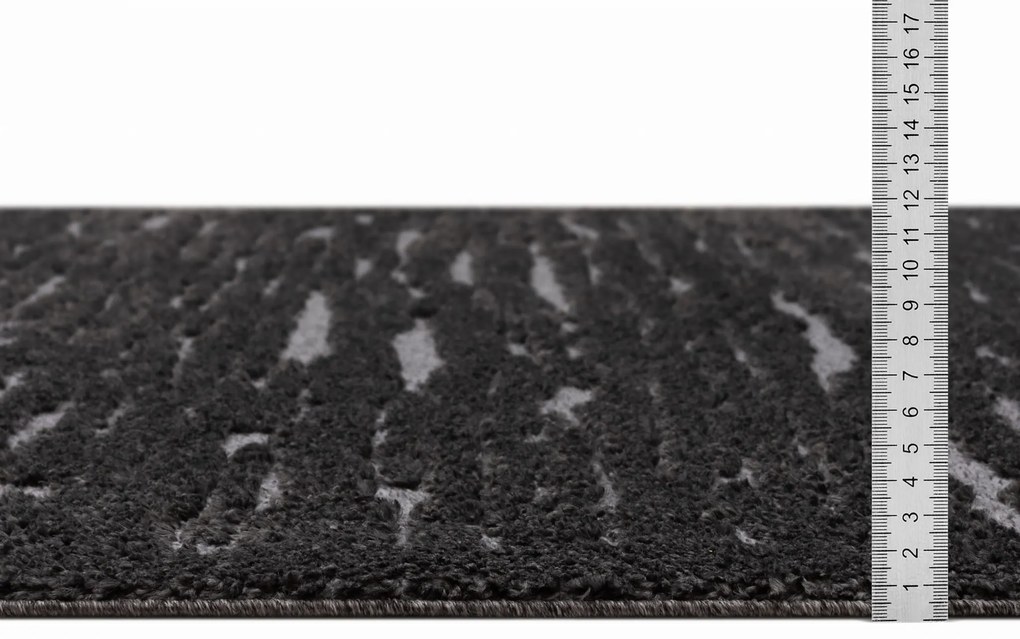 Dywan nowoczesny Alma Pasy ciemne szare 200 cm x 290 cm