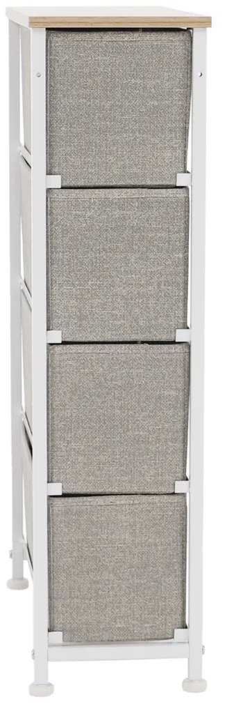 Komoda z szufladami z tkaniny OFELIA, biały