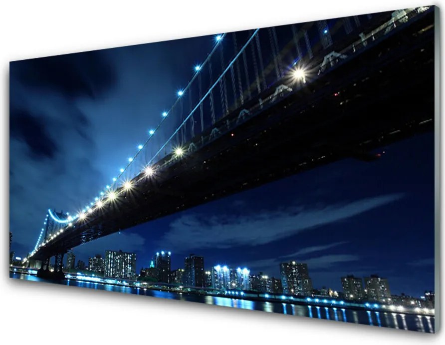Panel Szklany do Kuchni Panorama Nowoczesnego Mostu