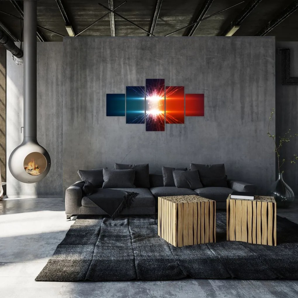Abstrakcyjny obraz aktywnego ładunku (125x70 cm)