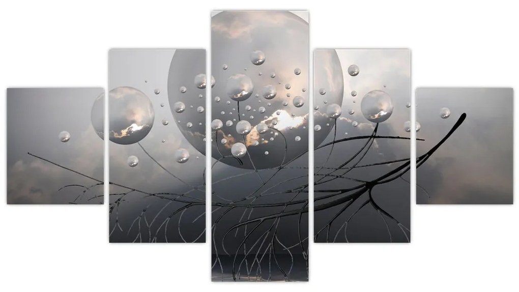 Obraz abstrakcyjnych kul (125x70 cm)