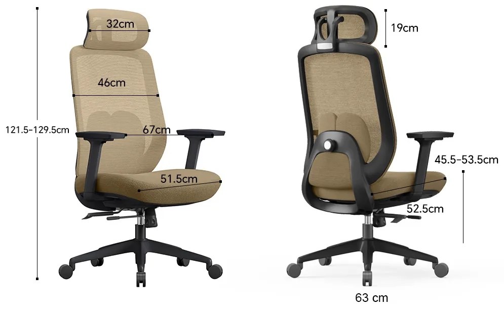 Ergonomiczny fotel biurowy z regulacjami Runo, zgodny z normą BHP