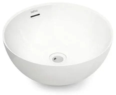 Bathco 4131 - Umywalka nablatowa BARI Ø 37 cm porcelana/biała