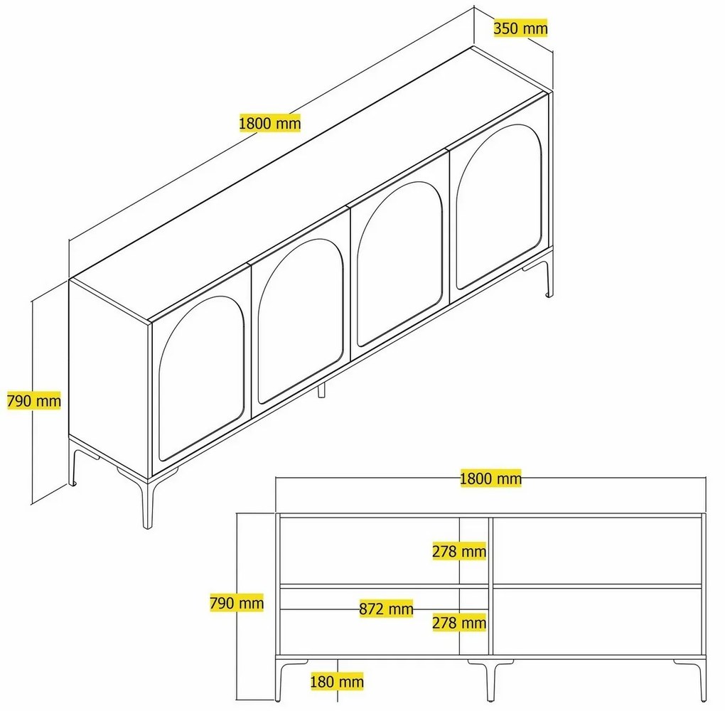 Szafka Lyon Brown and Black
