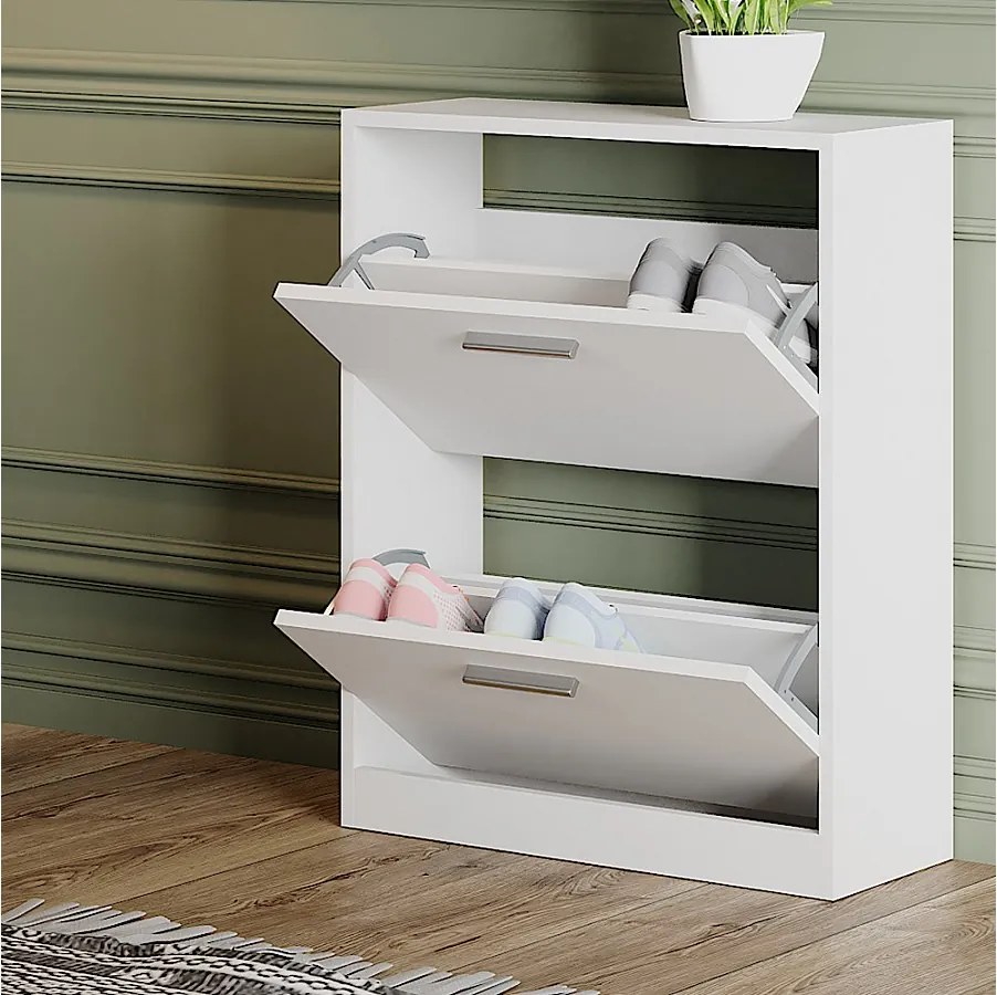 Szafka na buty biały 59x22x72.5 gizmo