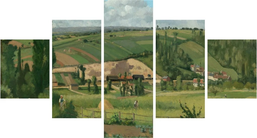 Obraz - Camille Pissarro, Landscape at Les Pâtis, Pontoise, reprodukcje (125x70 cm)