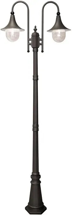 Czarna podwójna lampa ogrodowa stojąca - S313-Cardan