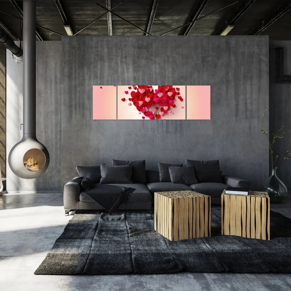 Obraz drzewa serca (170x50 cm)