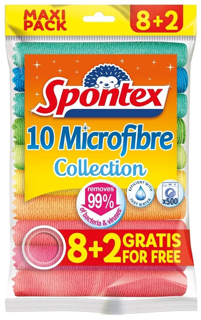 Spontex Ścierki Microfiber 8+2