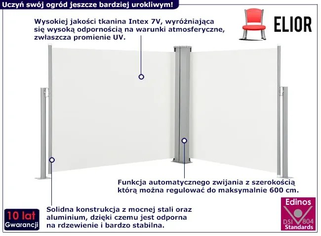 Kremowa Markiza Boczna Z1-C37