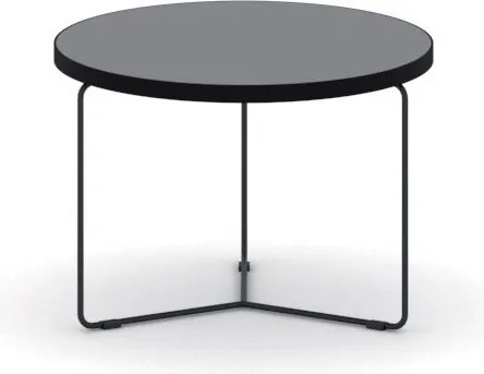 Okrągły stół konferencyjny TENDER, wysokość 38 cm, średnica 50 cm, grafit