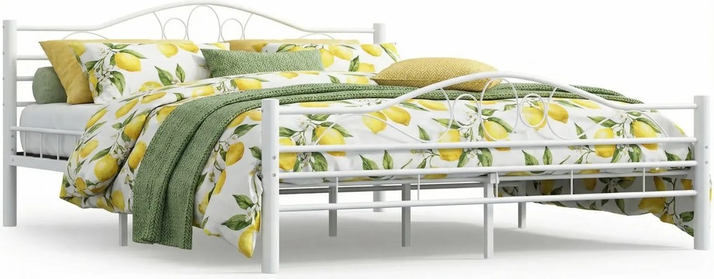 Metalowe Białe Łóżko W Stylu Loft 160X200 Cm P3-S02