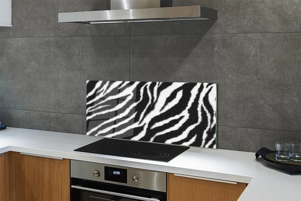 Szklany Panel Detal Pasków: Sierść Zebry