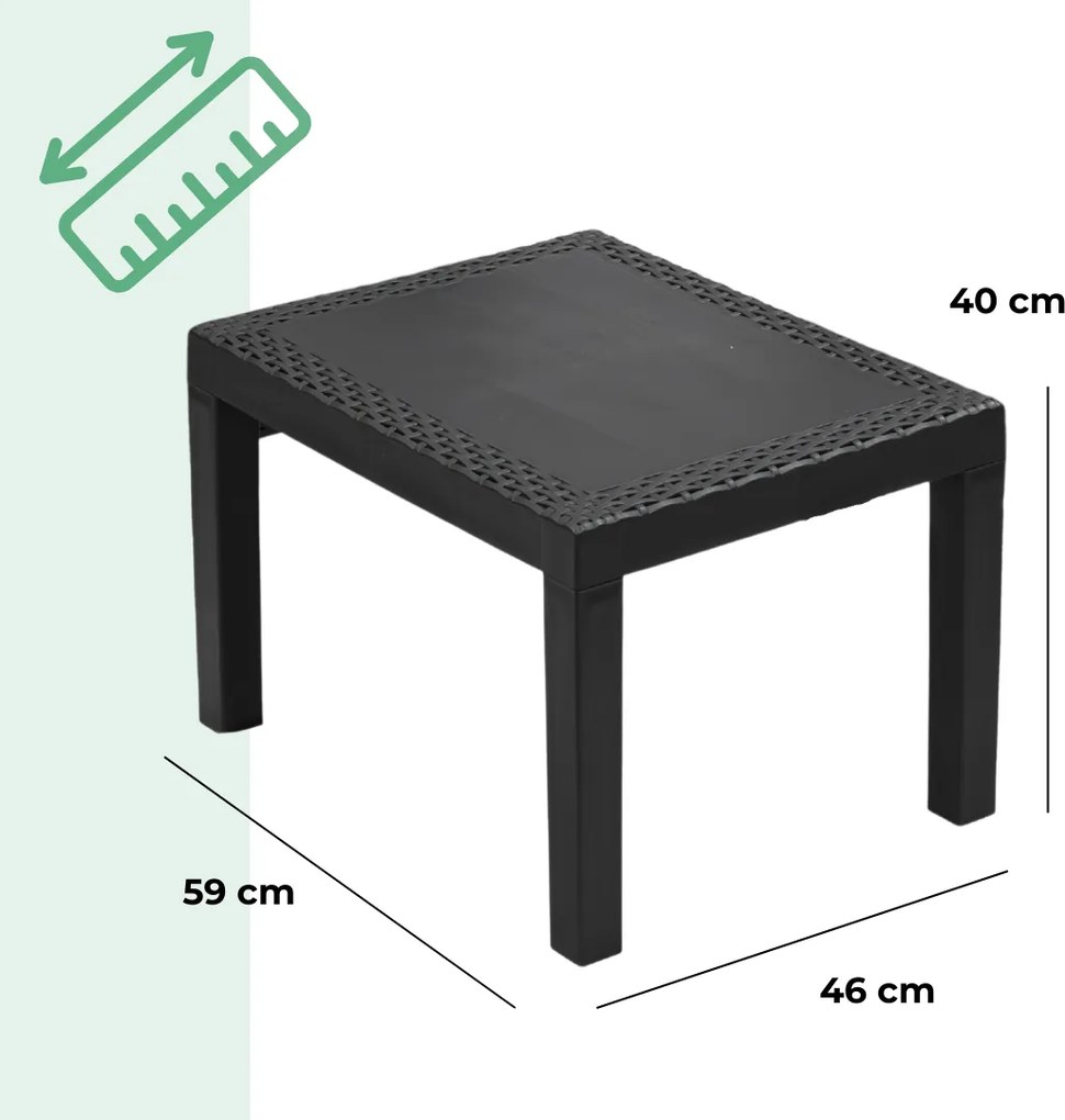 Zestaw ogrodowy FOREST, 3-częściowy, antracytowy I.P.A.E-Progarden