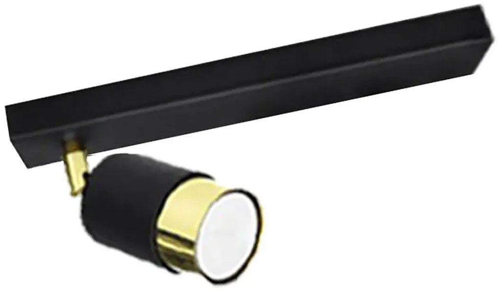 Czarny plafon sufitowy pojedynczy spot - A278 M3-K59