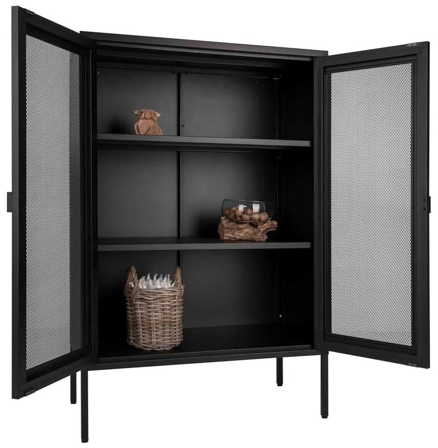 Czarna metalowa witryna 80x120 cm Melbourne – House Nordic