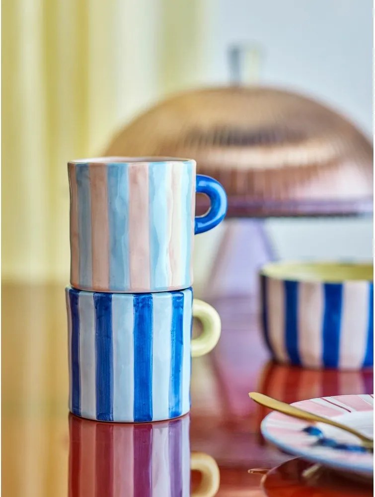 Niebiesko-różowe kubki ceramiczne zestaw 2 szt. 250 ml Phoenix – Bloomingville