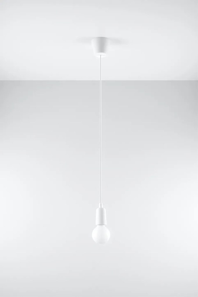 Biała pojedyncza lampa wisząca loft - 3X EX541 T8-Z59