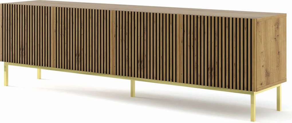 Szafka pod TV z lamelami dąb artisan x Z5-A14