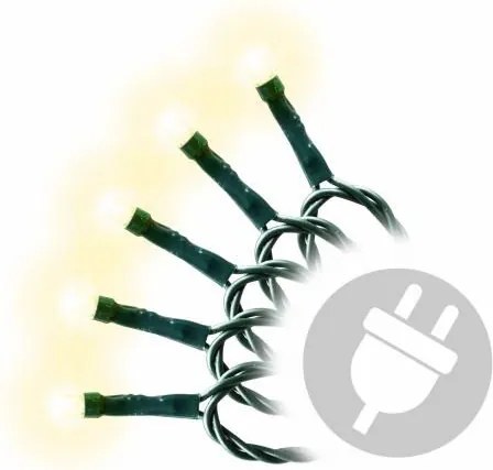 Świąteczny LED łańcuch - 18 m, 200 LED, ciepła biel