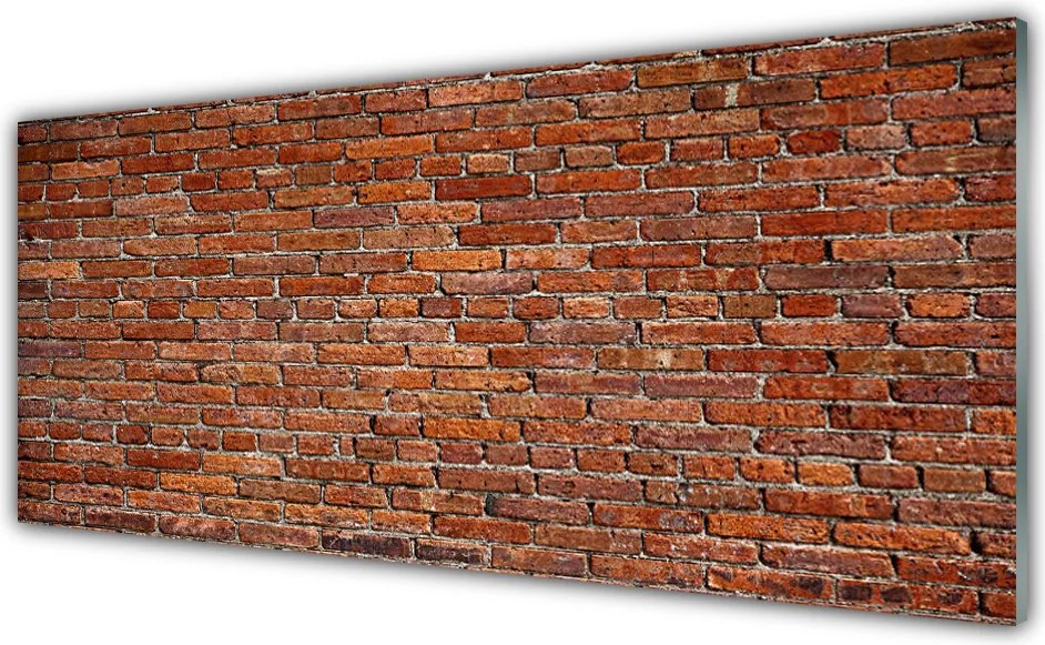 Panel Szklany Industrialny Mur Ceglany