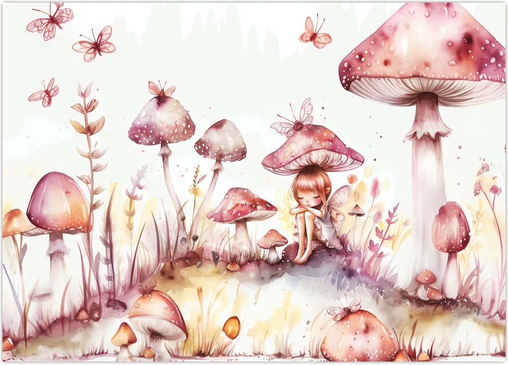 Obraz - Różowa wróżka (70x50 cm)