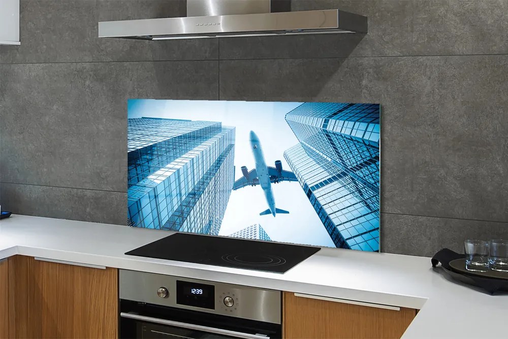 Panel nad Blat Kuchenny Samolot nad Budynkami