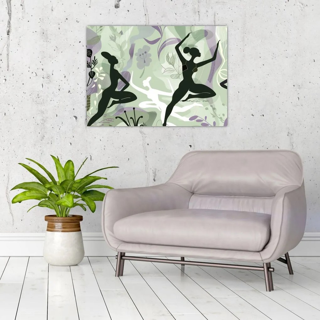 Obraz - Ilustracja przedstawiająca tancerzy (70x50 cm)
