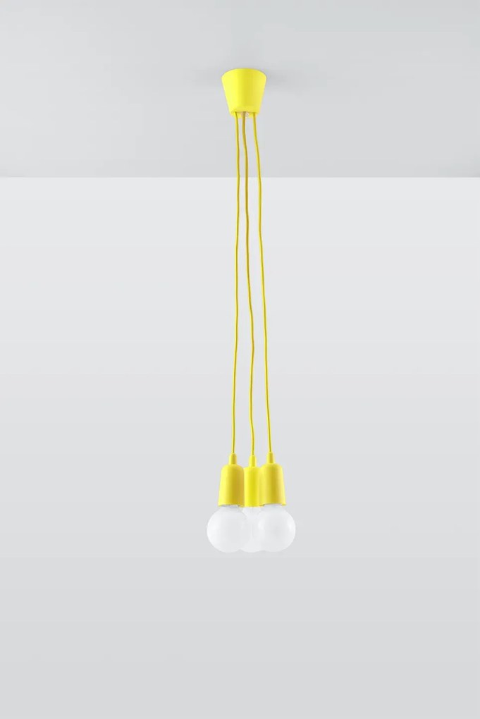 Żółta industrialna lampa wisząca zwisy EX542 D7-F11