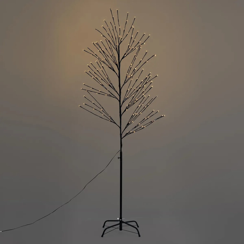 Choinka czarna 200 cm z LED IP44 - Vixen