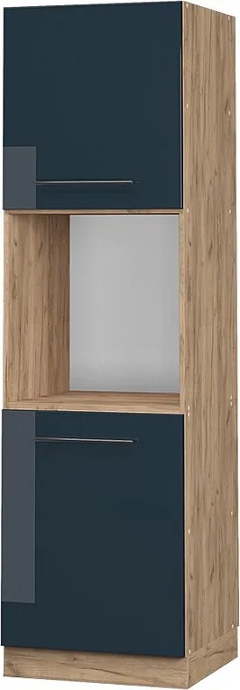 Szafka kuchenna ciemnoniebieski wysoki połysk 60x58x206.8 fame-line