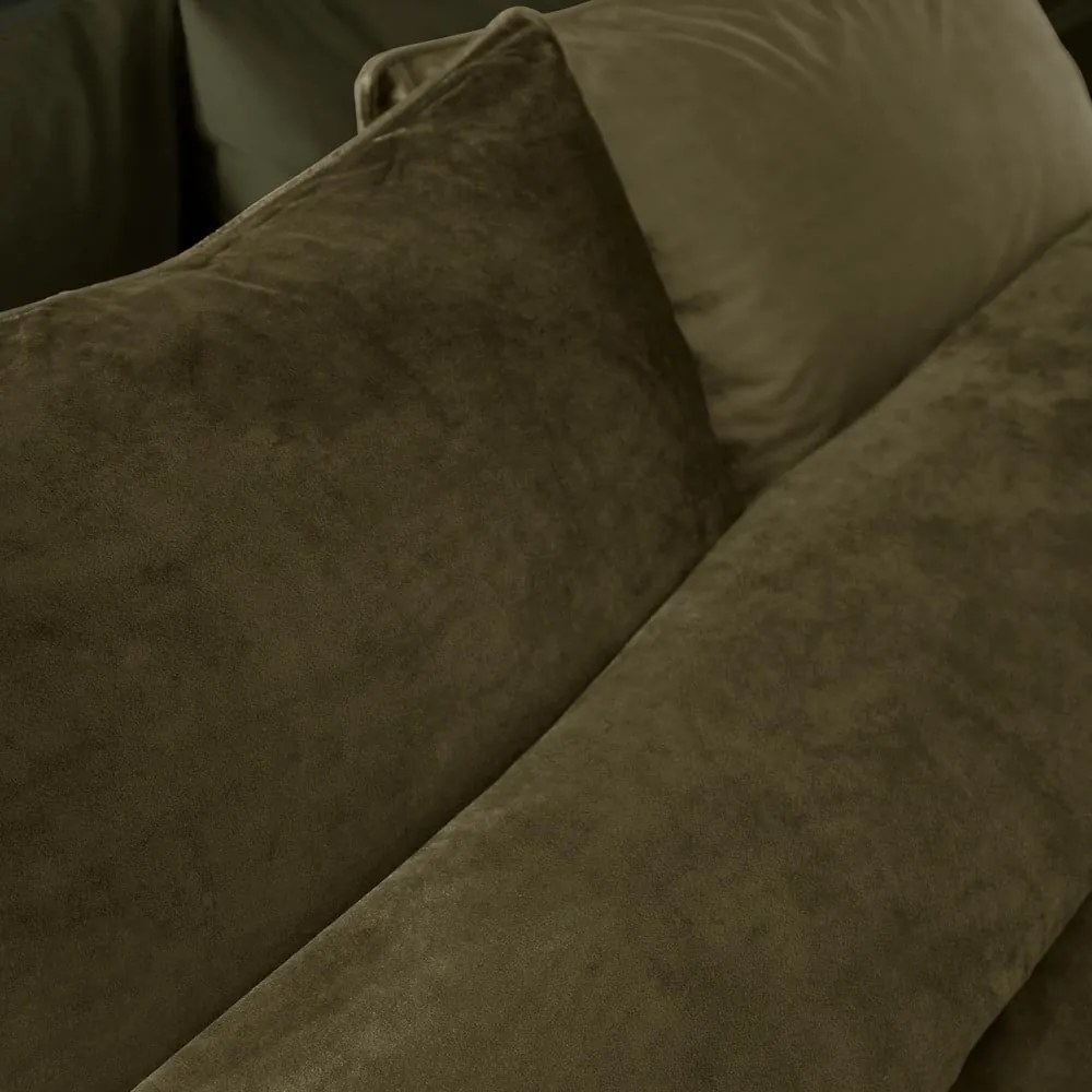 Aksamitna pościel dwuosobowa w kolorze khaki 230x220 cm Kingsley – Catherine Lansfield