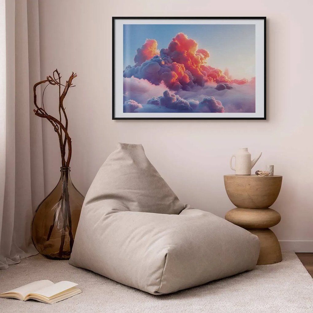 Plakat Zmierzchowy spektakl 60x40 cm z ramą czarną z marginesem ARTGEIST B