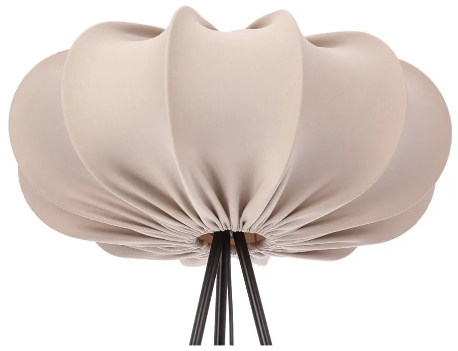 Beżowa lampa stojąca z tekstylnym kloszem (wysokość 147 cm) Cafee – Candellux Lighting