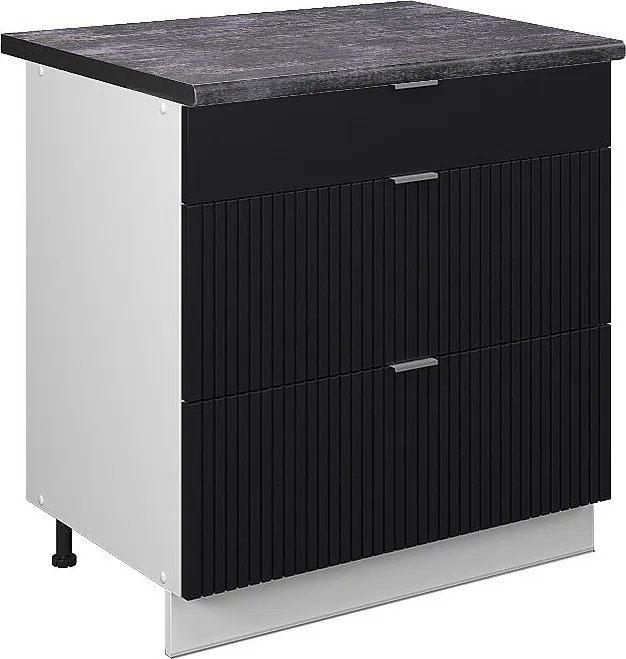 Szafka dolna do kuchni czarne paski 80x60x82 fame-line