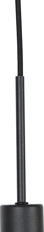 Nowoczesna lampa wisząca czarna ze złotem 47 cm podwójny klosz - Combi